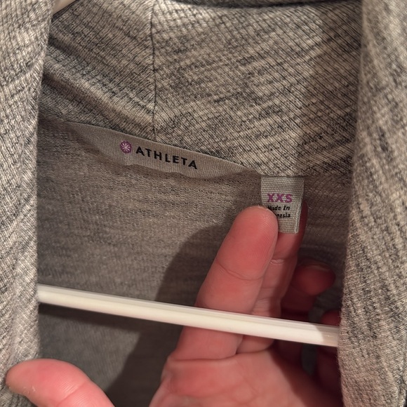 Athleta Pranayama Wrap Gray Pocket Wrap Cardigan Oversized XXS - Picture 2 of 6